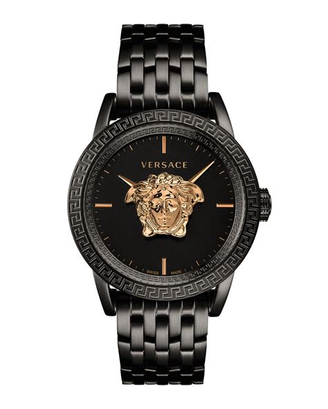 versace black gold watch|versace gold watch for men.